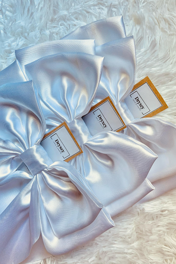 White ribbons with high quality branding